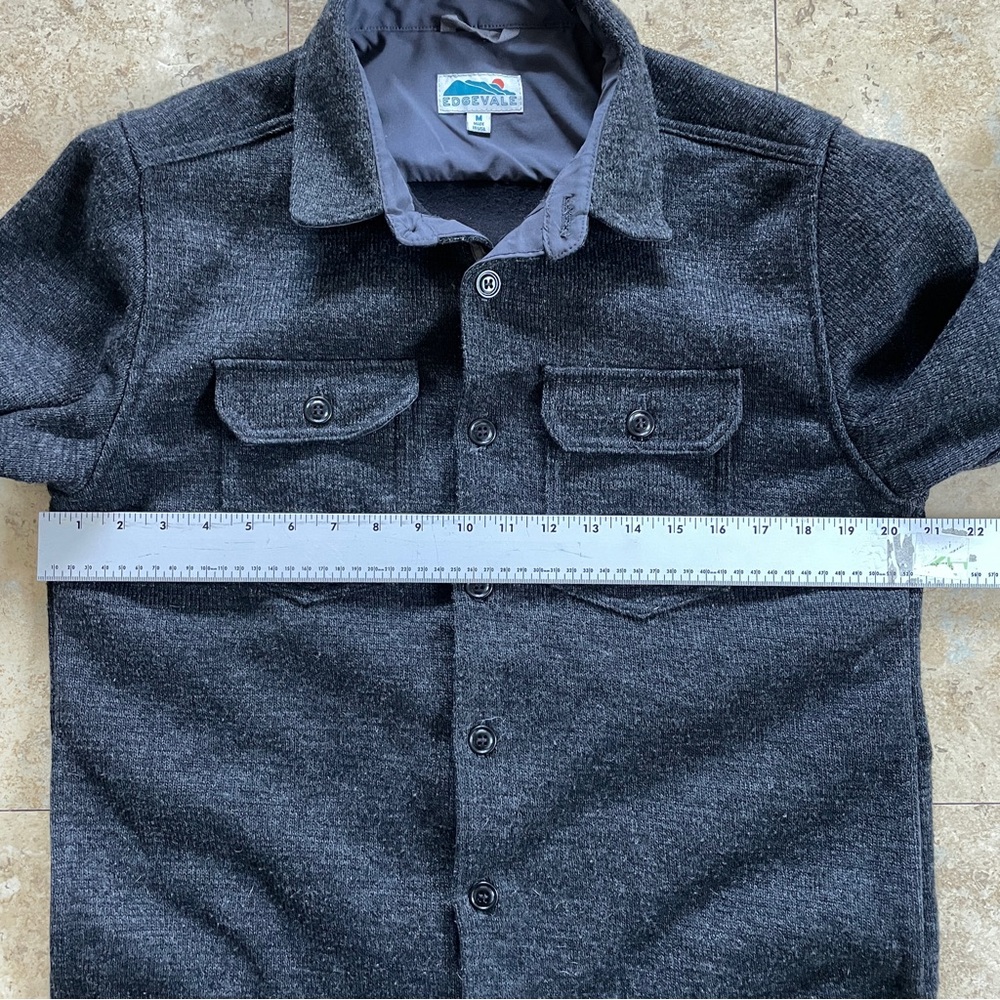 Edgevale dark gray wool blend shirt jacket - Picture 7 of 8
